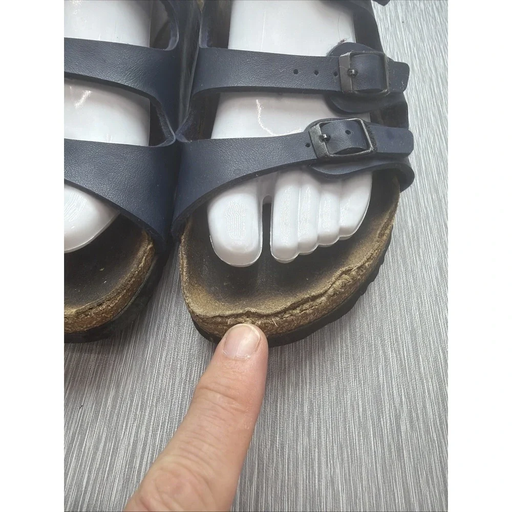 Birkenstock Granada Sandals Women's US 9 EU 40 Navy Blue Multi Strap